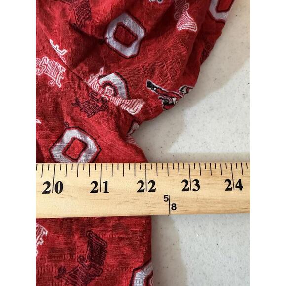 Ohio State Buckeyes Hawaiian Shirt Mens Medium Short Sleeve Rayon Button Up - Picture 5 of 6